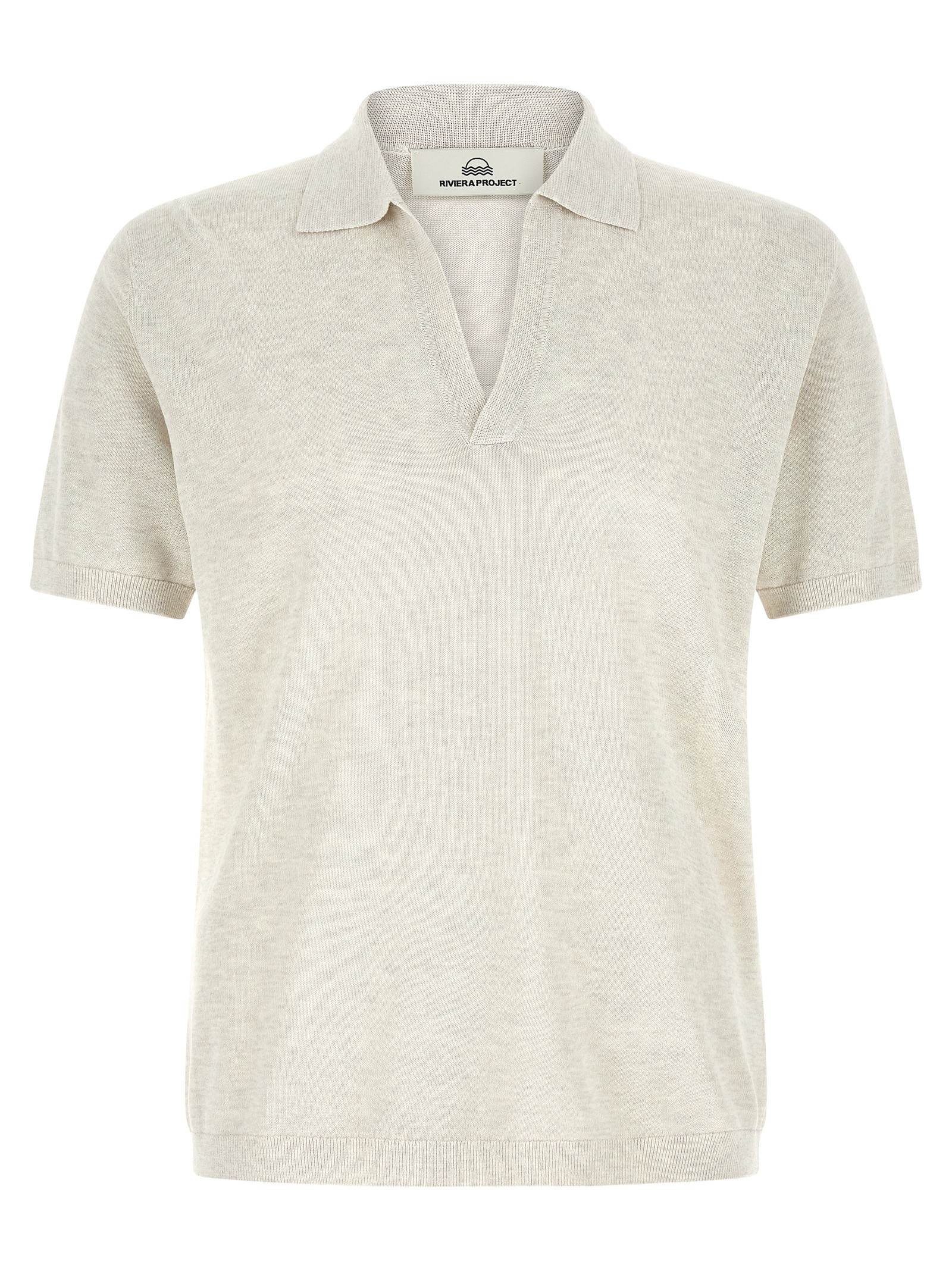 RIVIERA PROJECT Open Collar Polo Shirt