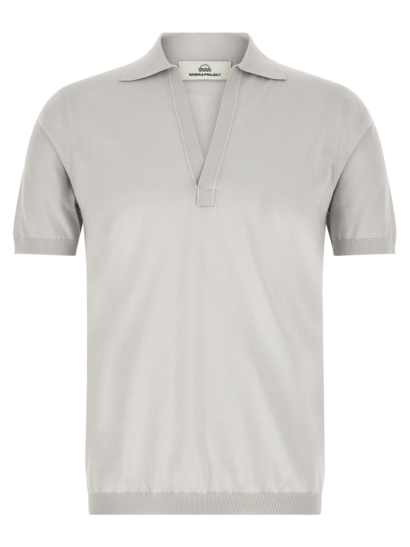 RIVIERA PROJECT Open Collar Polo Shirt