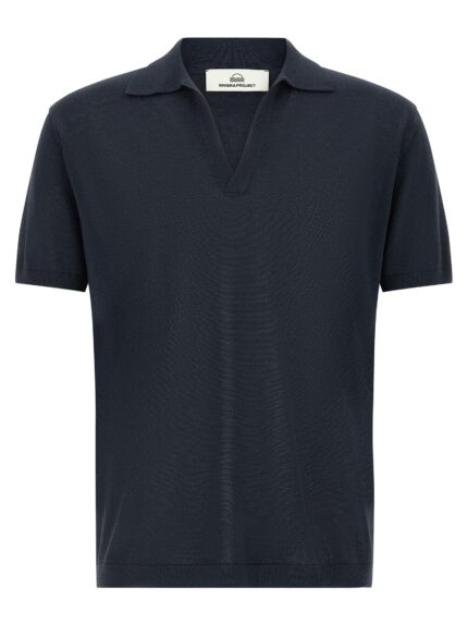 RIVIERA PROJECT Open Collar Polo Shirt
