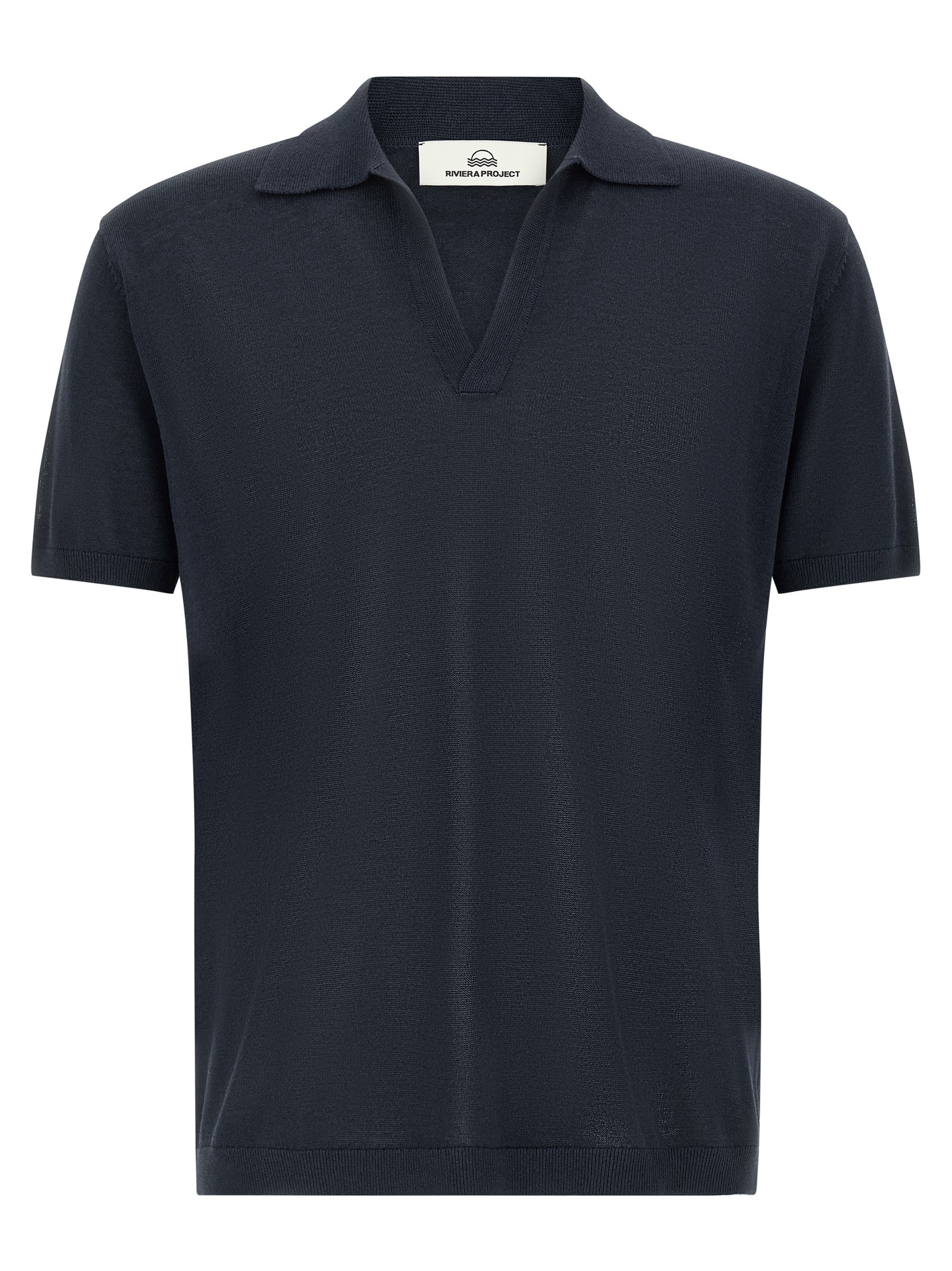 RIVIERA PROJECT Open Collar Polo Shirt
