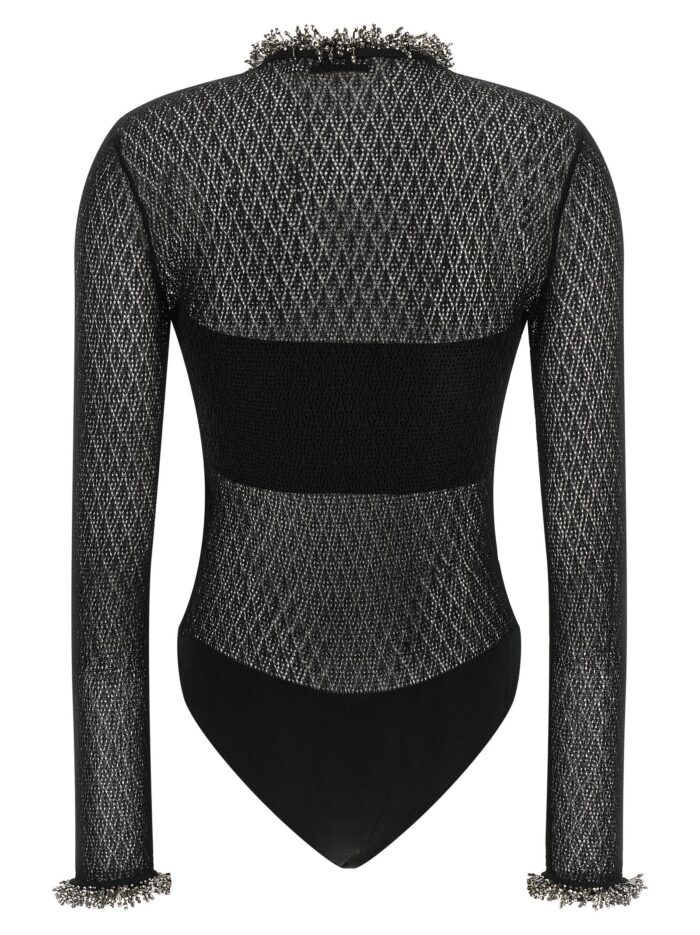 SELF PORTRAIT Openwork Knitted Bodysuit