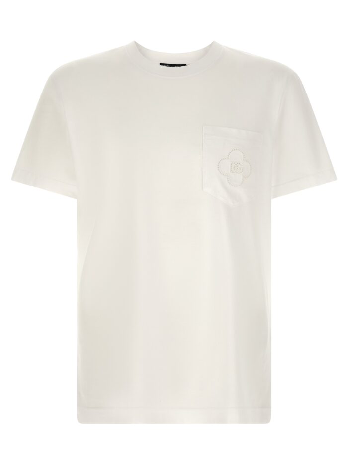 dolce & gabbana openwork logo t shirt Dolce & Gabbana Openwork Logo T-shirt