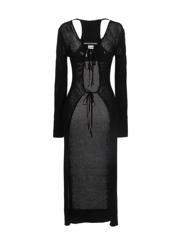 andreadamo openwork long cardigan ANDREADAMO Openwork Long Cardigan
