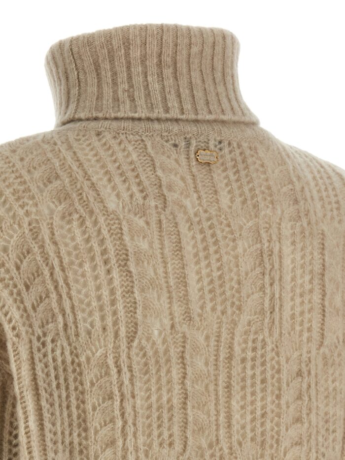 AGNONA Openwork Turtleneck Sweater