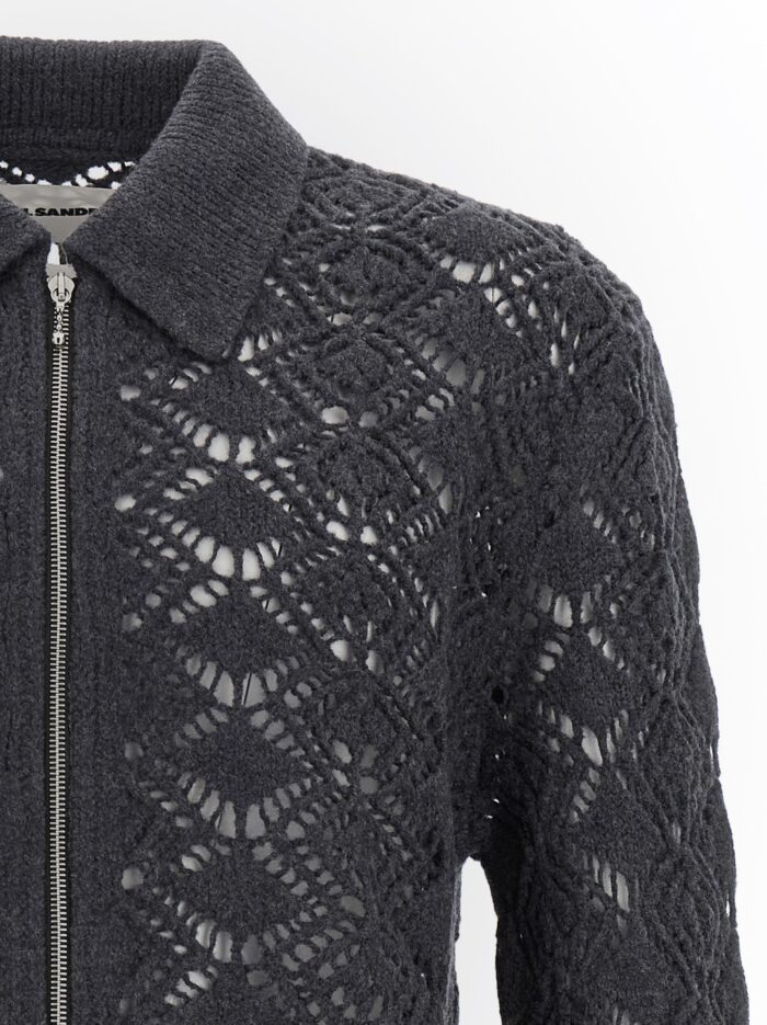 JIL SANDER Openwork Wool Cardigan