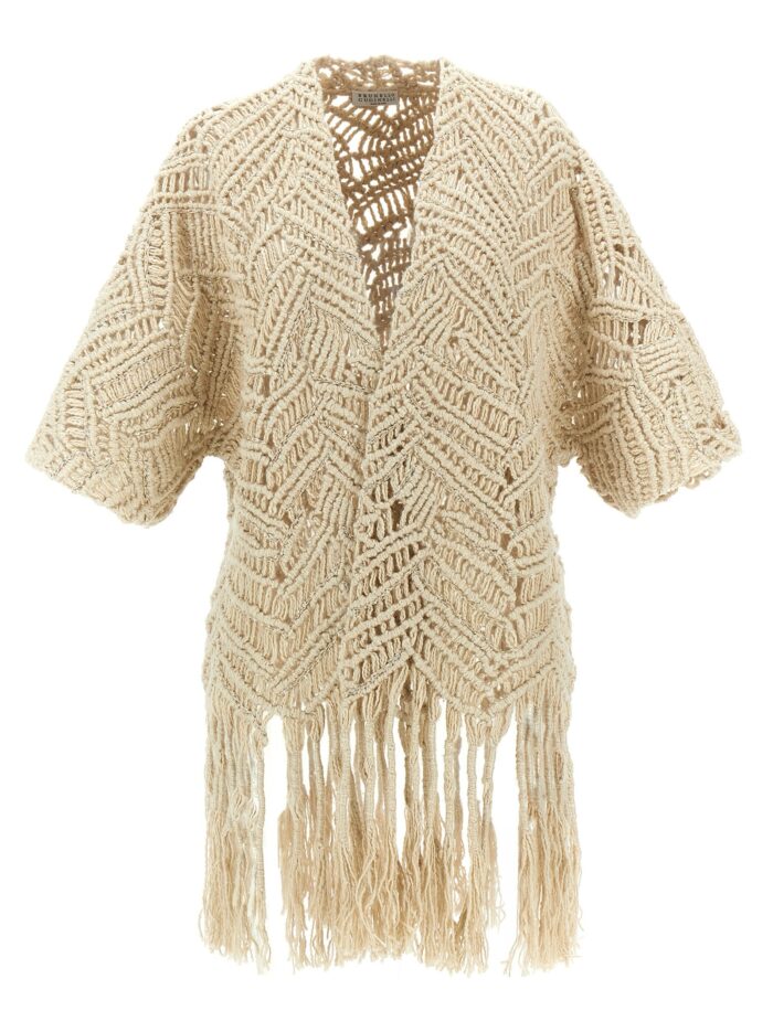 brunello cucinelli 'opera dazzling macramé' cardigan Brunello Cucinelli 'OPERA Dazzling Macramé' Cardigan