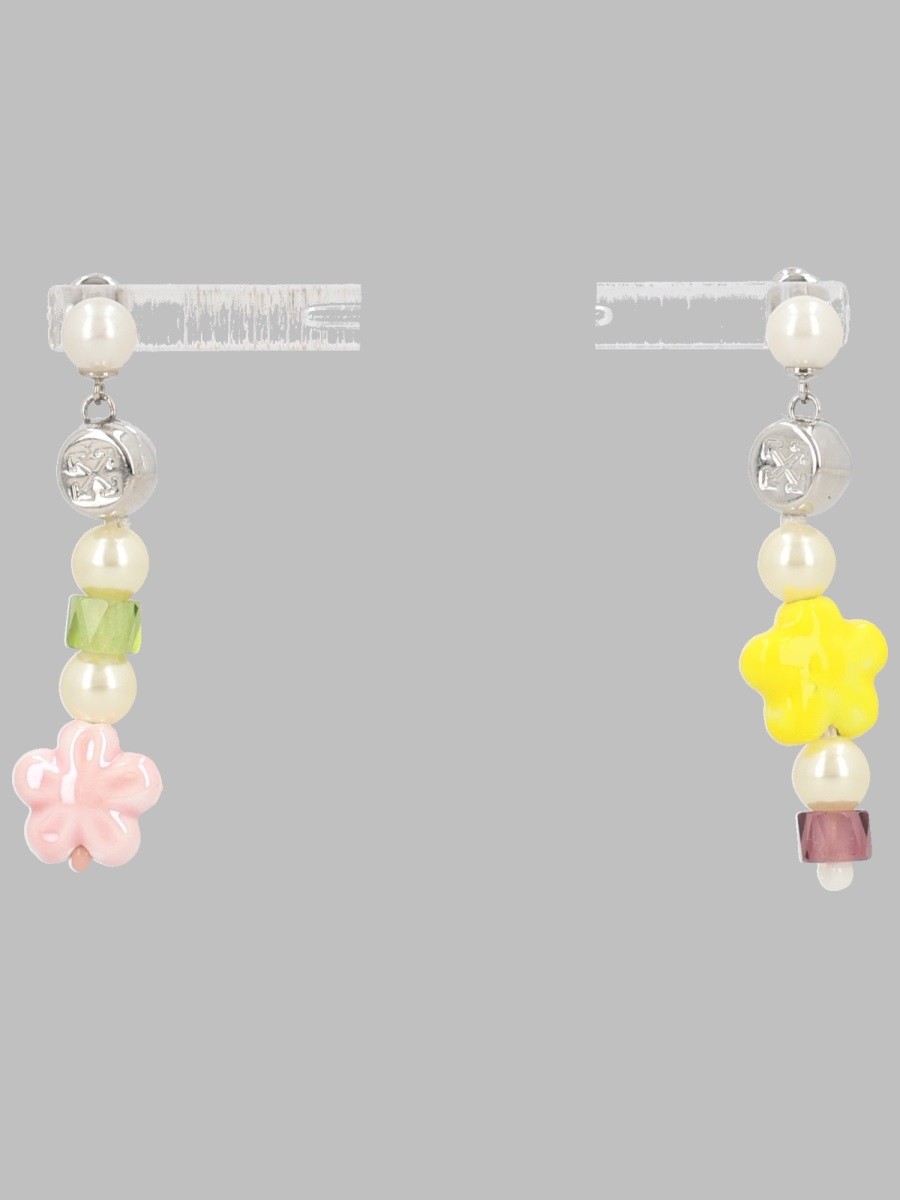 Off-white ORECCHINI PENDENTI CON PERLINE