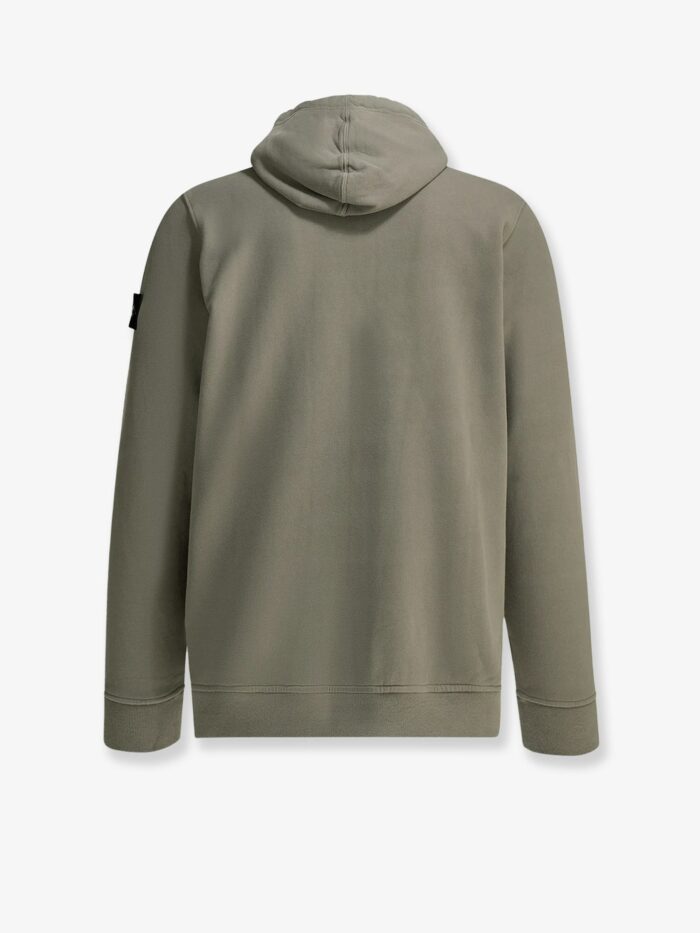 Stone Island Organic Cotton Sweatshirt With Lateral Logo Patch