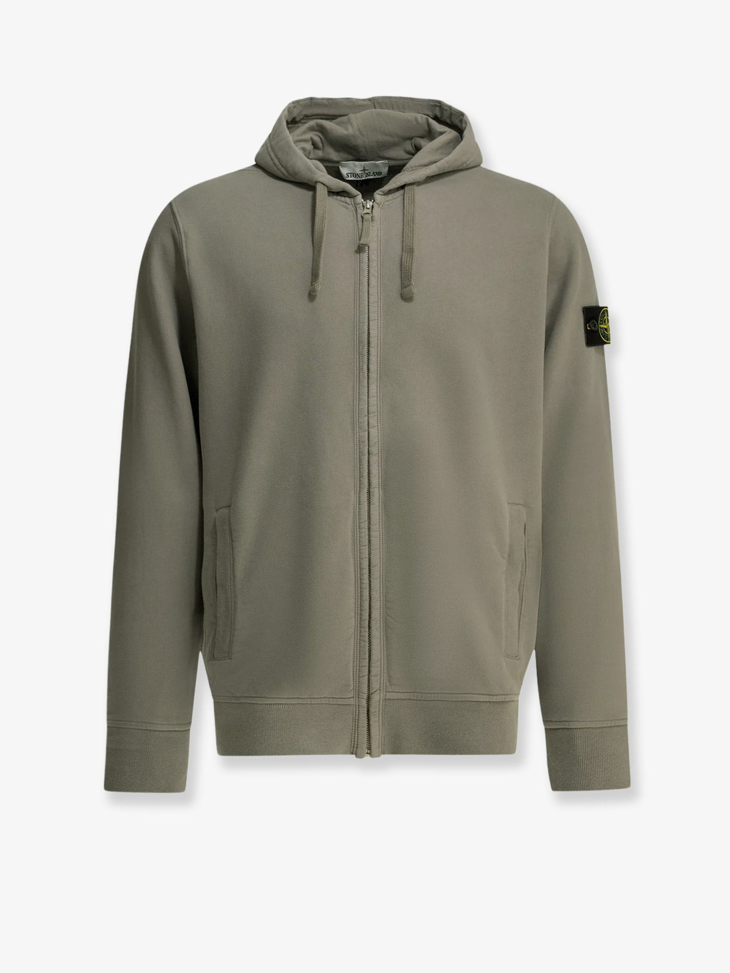 Stone Island Organic Cotton Sweatshirt With Lateral Logo Patch