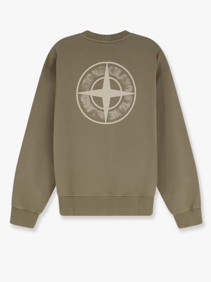 Stone Island Organic Cotton Sweatshirt With Logo Print