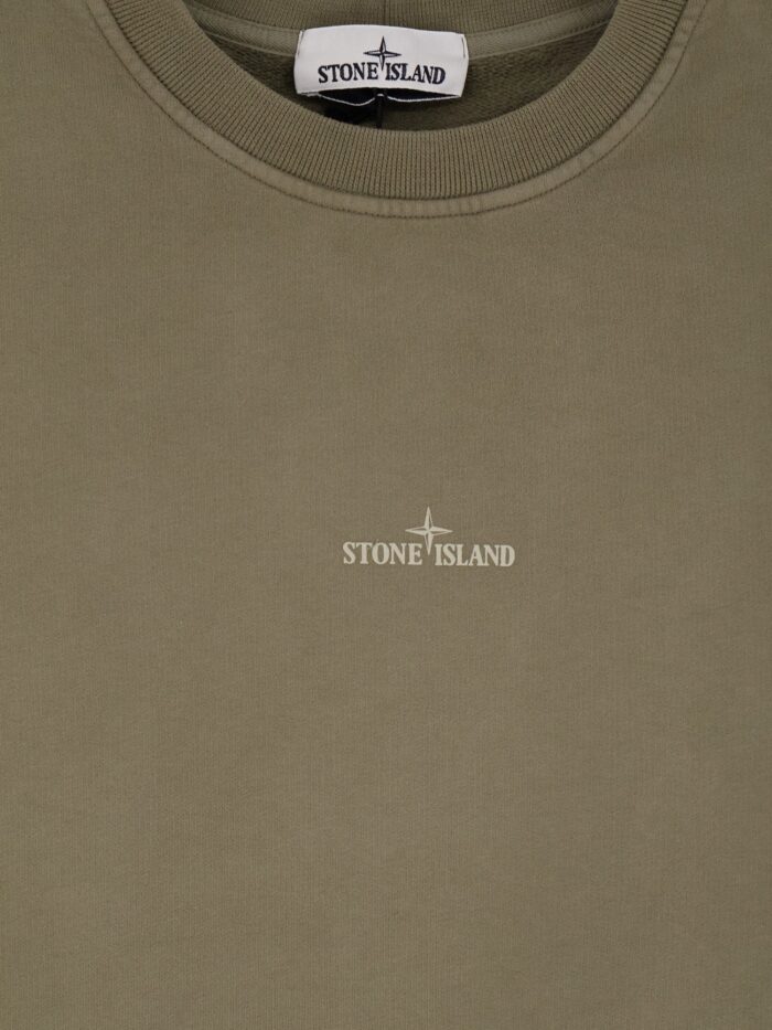 Stone Island Organic Cotton Sweatshirt With Logo Print