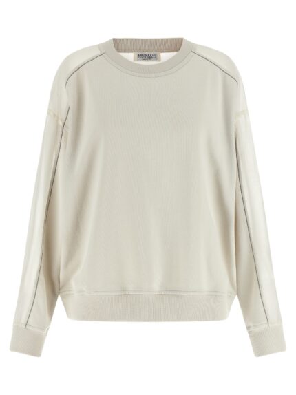 Brunello Cucinelli Organza And 'Monile' Sweatshirt