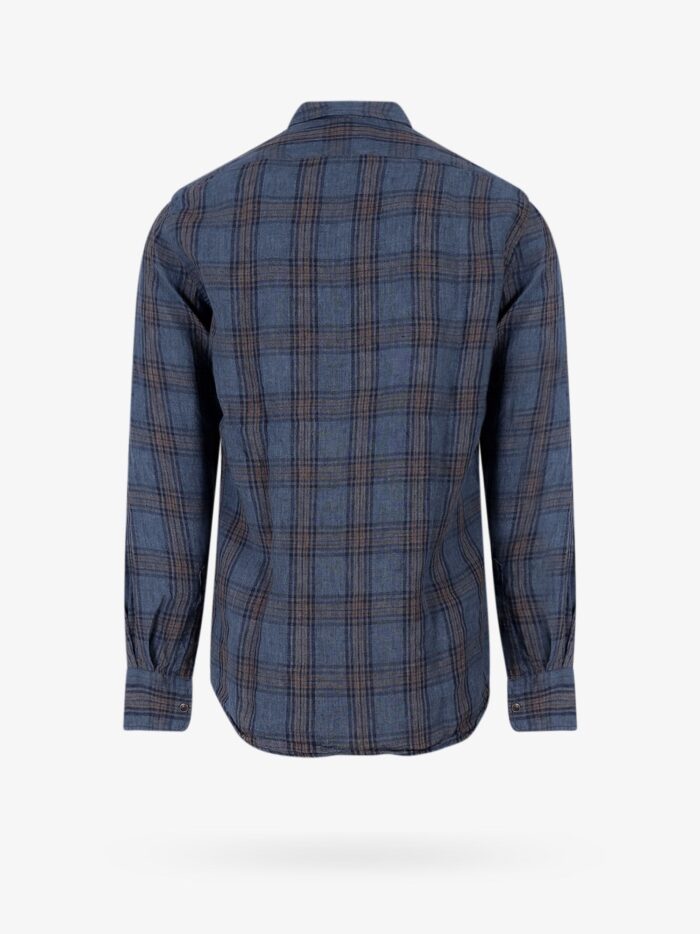 original vintage linen shirt with madras motif ORIGINAL VINTAGE Linen Shirt With Madras Motif