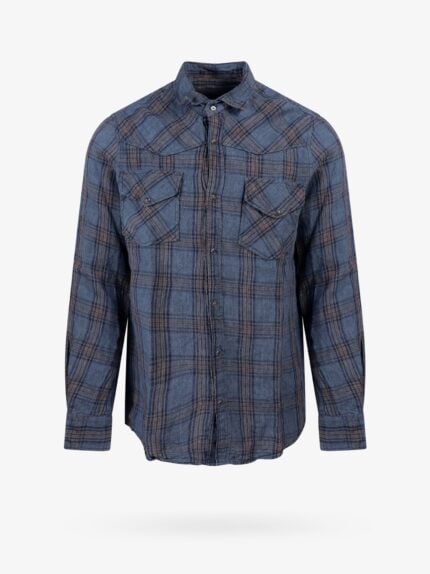 ORIGINAL VINTAGE Linen Shirt With Madras Motif
