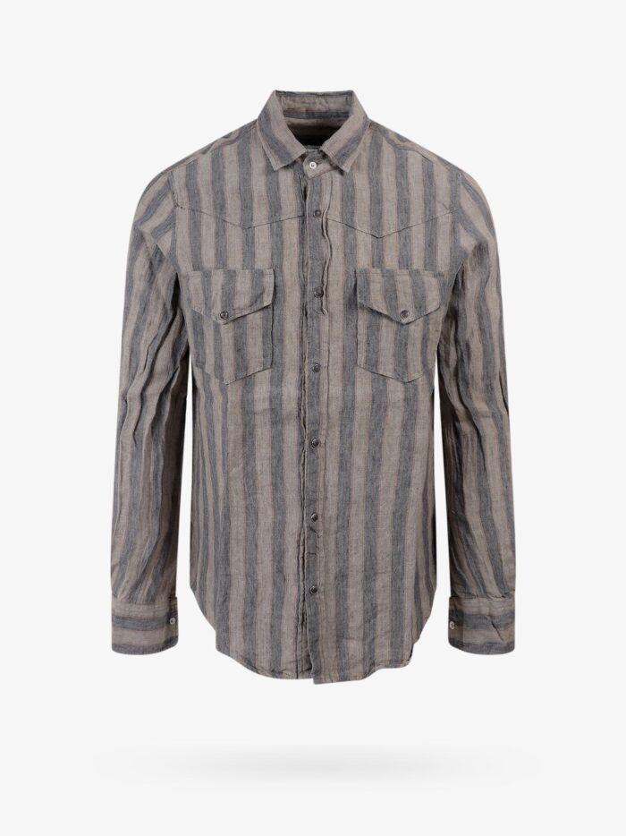 ORIGINAL VINTAGE Linen Shirt With Striped Motif