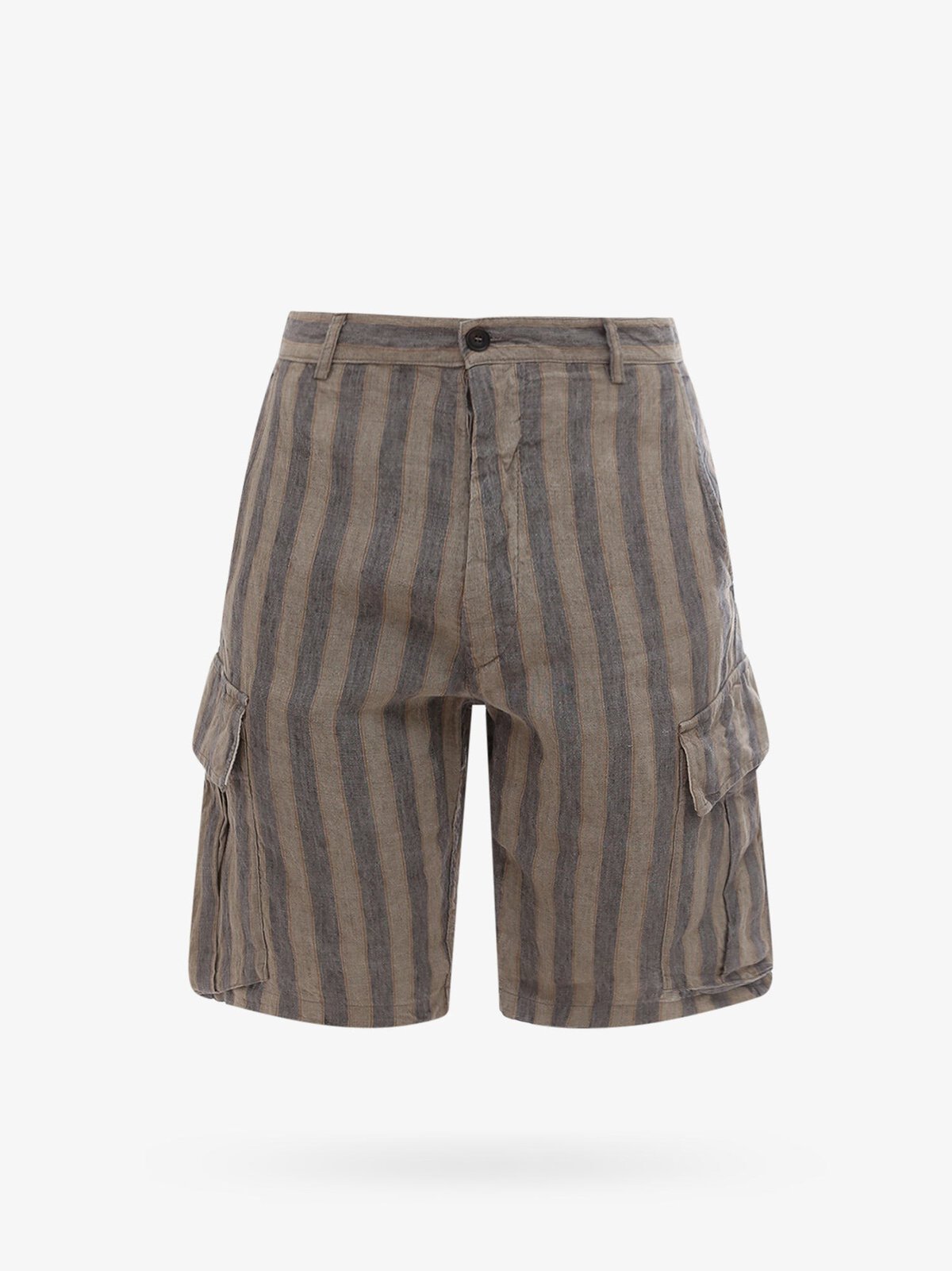 ORIGINAL VINTAGE Linen Striped Bermuda Shorts