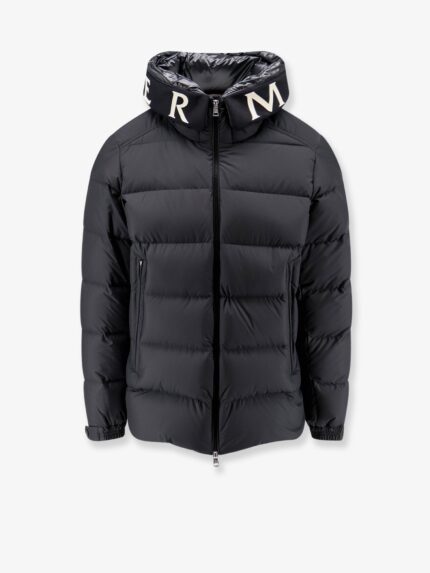 Moncler Orvelle Nylon Down Jacket With Rubberized Logo Detail