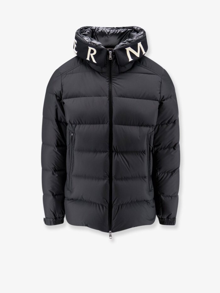 moncler orvelle nylon down jacket with rubberized logo detail Moncler Orvelle Nylon Down Jacket With Rubberized Logo Detail