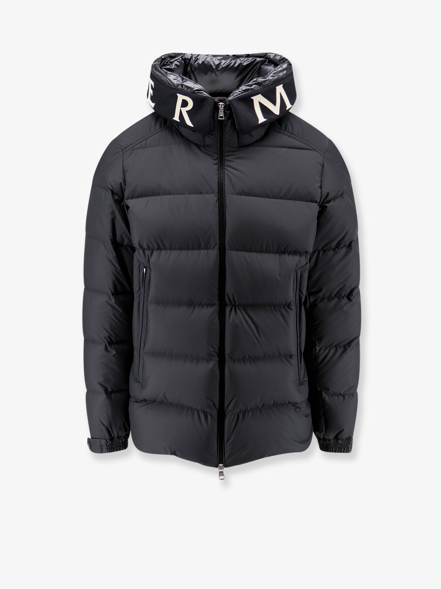 Moncler Orvelle Nylon Down Jacket With Rubberized Logo Detail