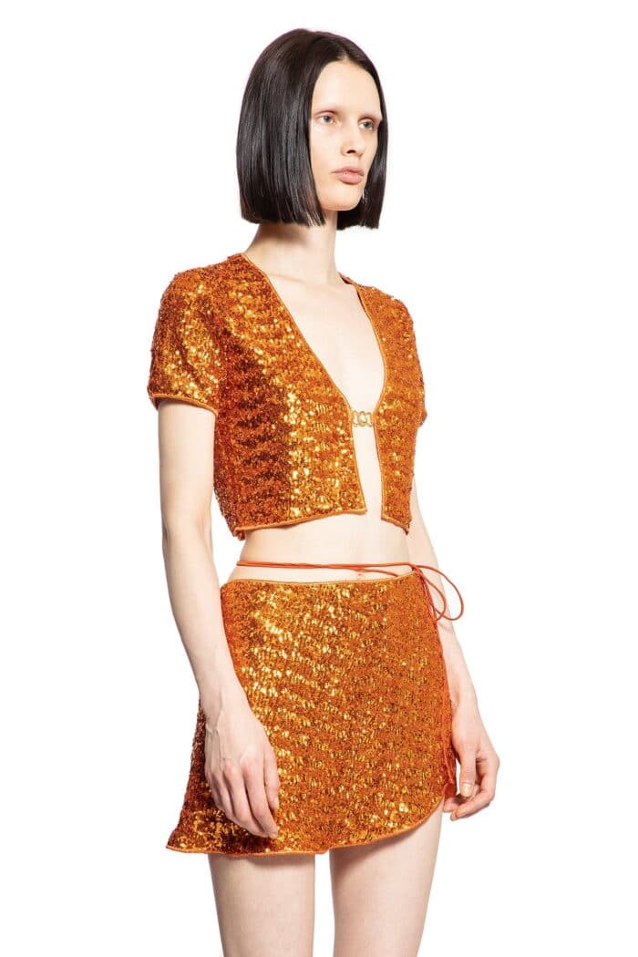 OSREE Cropped Sequin Shirt