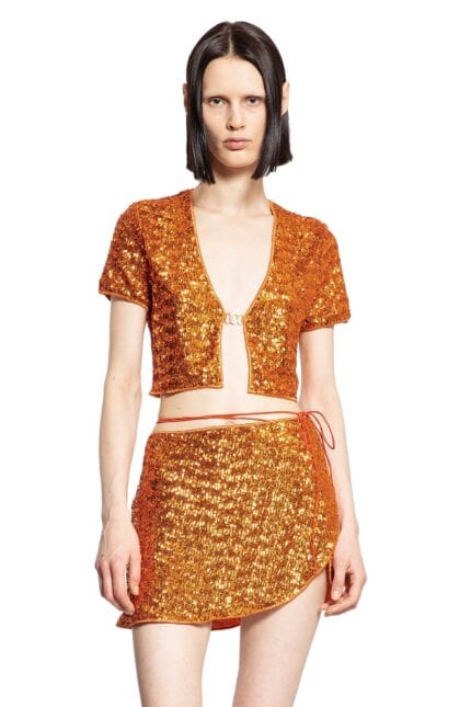 OSREE Cropped Sequin Shirt