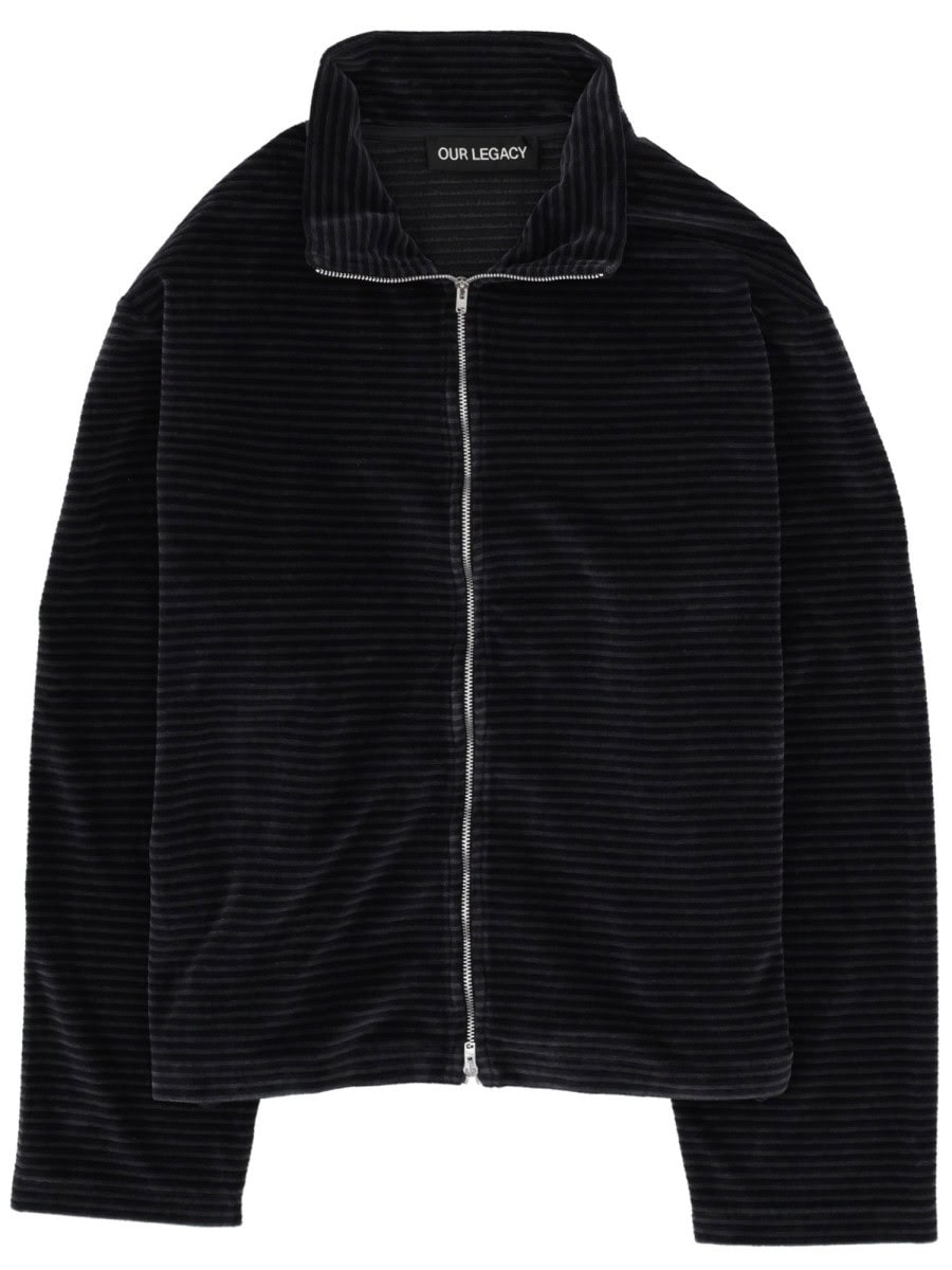 Our Legacy "SHRUNKEN" ZIPPERED SWEATSHIRT