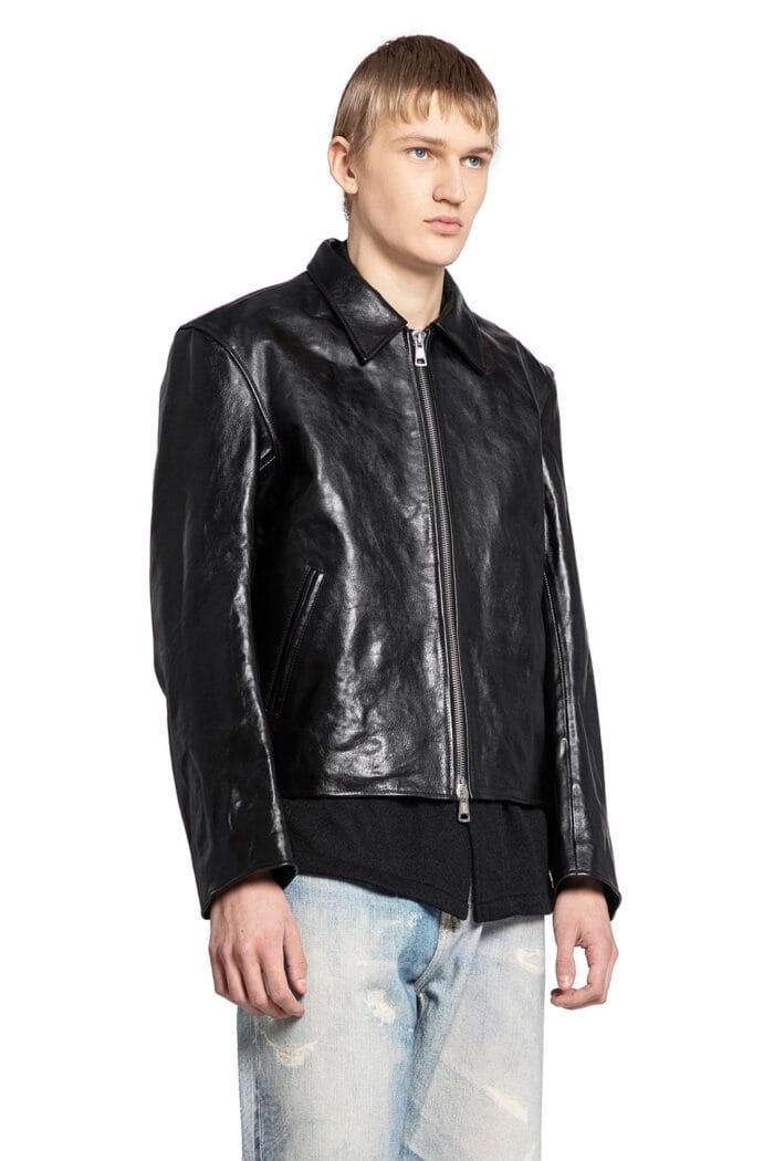 OUR LEGACY Top Dyed Leather Mini Jacket