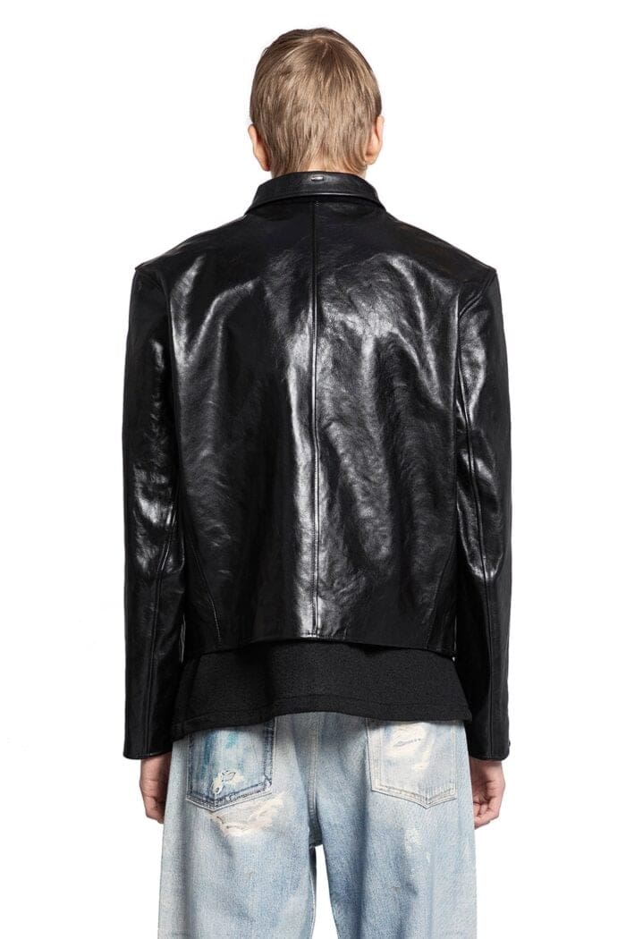 OUR LEGACY Top Dyed Leather Mini Jacket