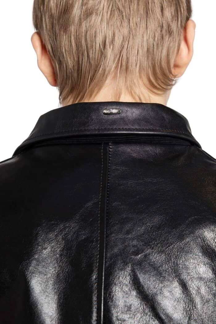 OUR LEGACY Top Dyed Leather Mini Jacket