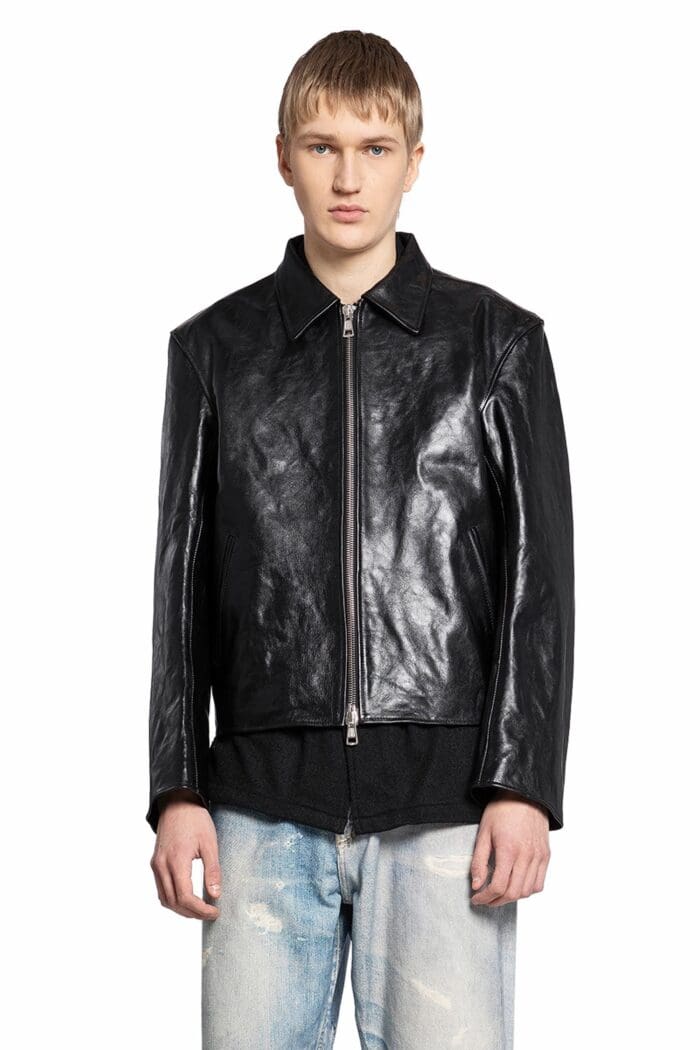 OUR LEGACY Top Dyed Leather Mini Jacket