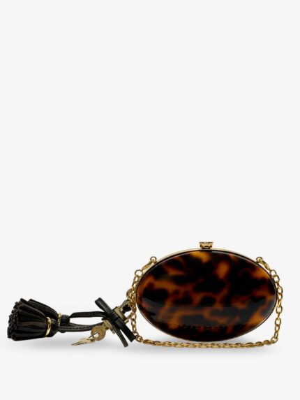 SELF PORTRAIT Oval Resin Clutch Bag