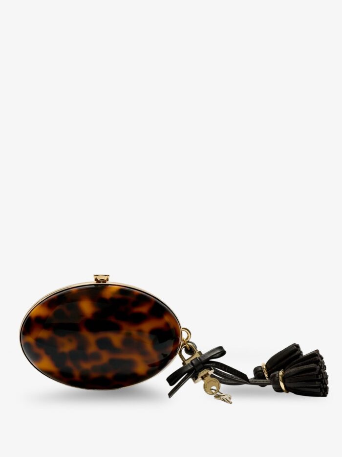 SELF PORTRAIT Oval Resin Clutch Bag