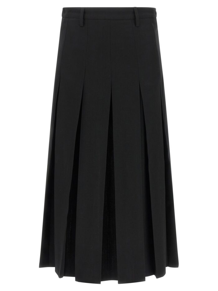 mm6 maison margiela overlapping pleated skirt MM6 MAISON MARGIELA Overlapping Pleated Skirt