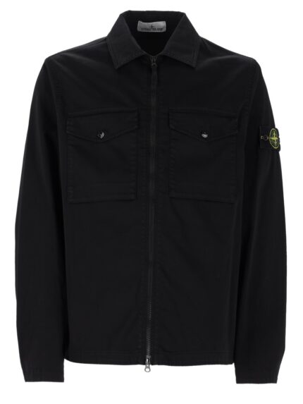 Stone Island OVERSHIRT CON ZIP E TASCHE SUL PETTO