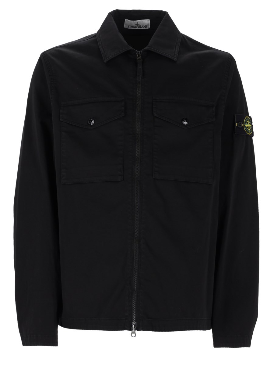 Stone Island OVERSHIRT CON ZIP E TASCHE SUL PETTO