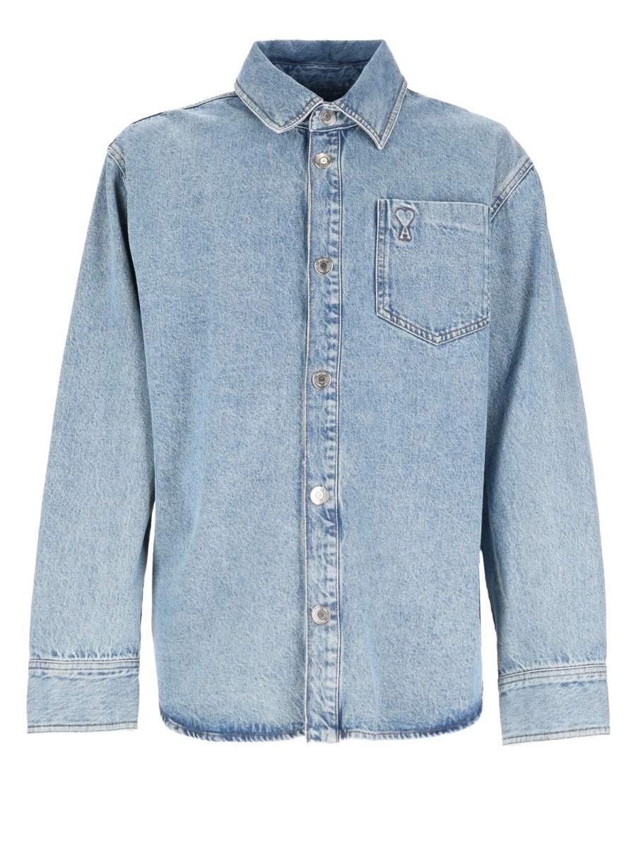 AMI PARIS Overshirt In Denim