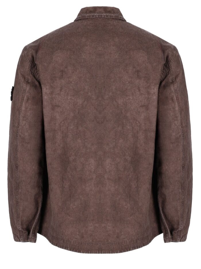 Stone Island Overshirt In Velluto A Coste