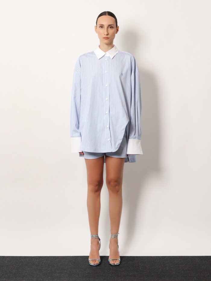 The Attico Oversize Striped Cotton Shirt