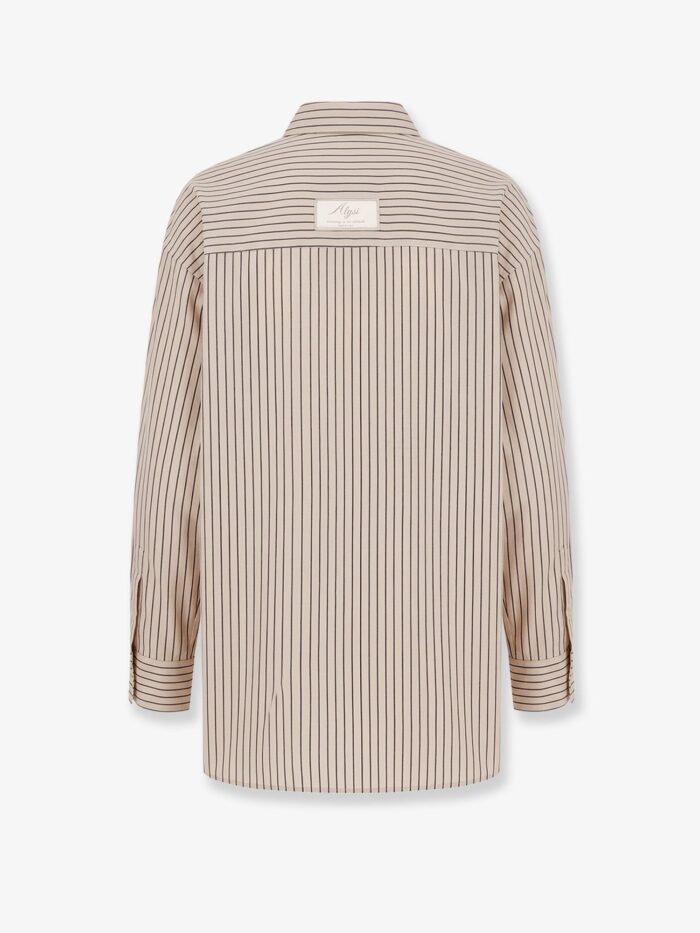 ALYSI Oversize Striped Lyocell And Silk Shirt