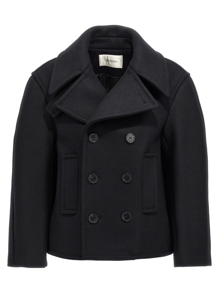 saint laurent oversized caban coat Saint Laurent Oversized Caban Coat