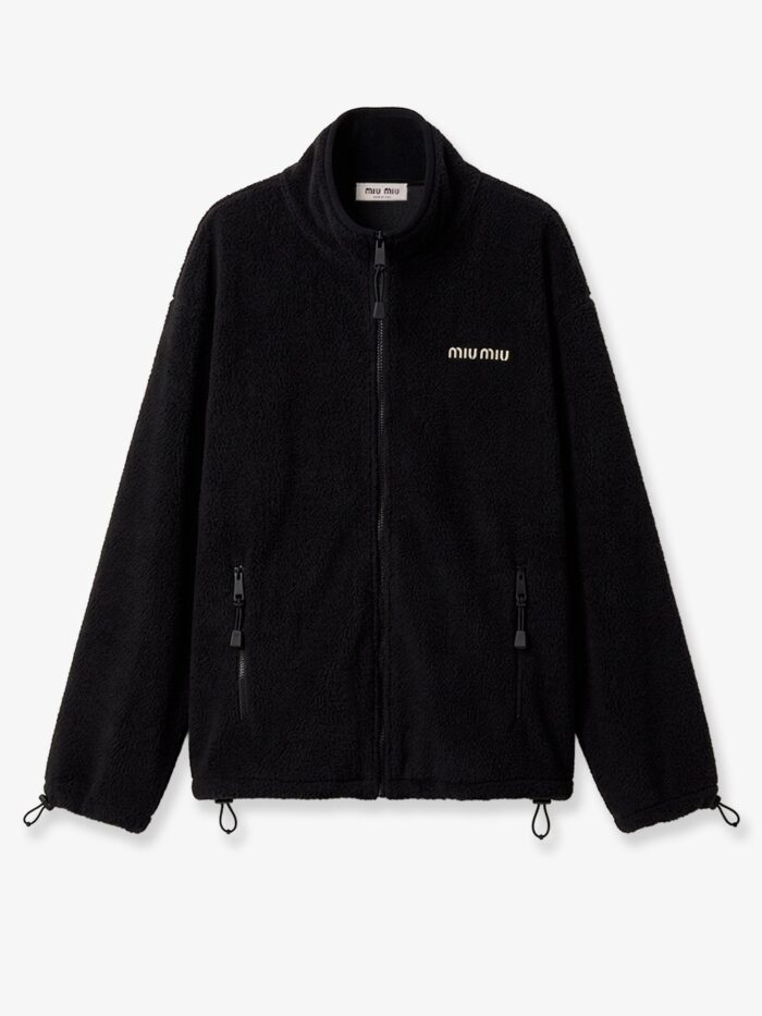Miu Miu Oversized Cotton Zip-up Sweatshirt