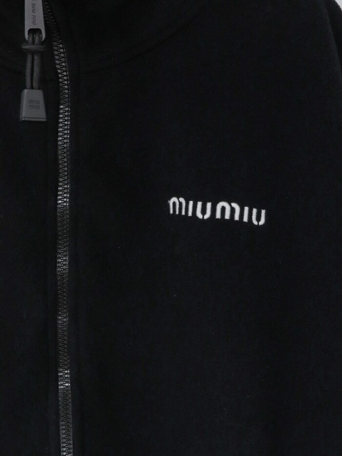 Miu Miu Oversized Cotton Zip-up Sweatshirt