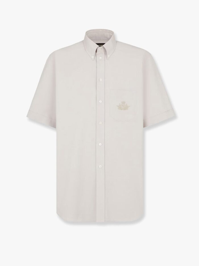 Oxford Shirt With Fendi Crest Embroidery
