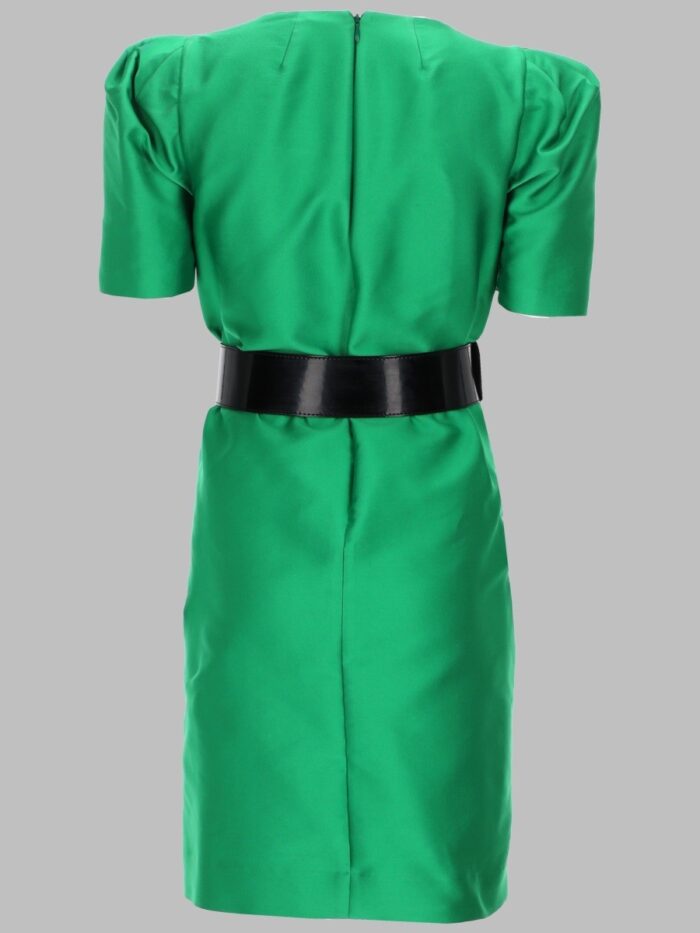P.A.R.O.S.H. Satin Belted Mini Dress