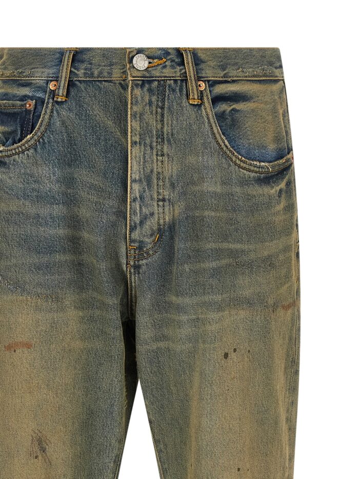 PURPLE 'P011 Dirty Oil Repair' Jeans