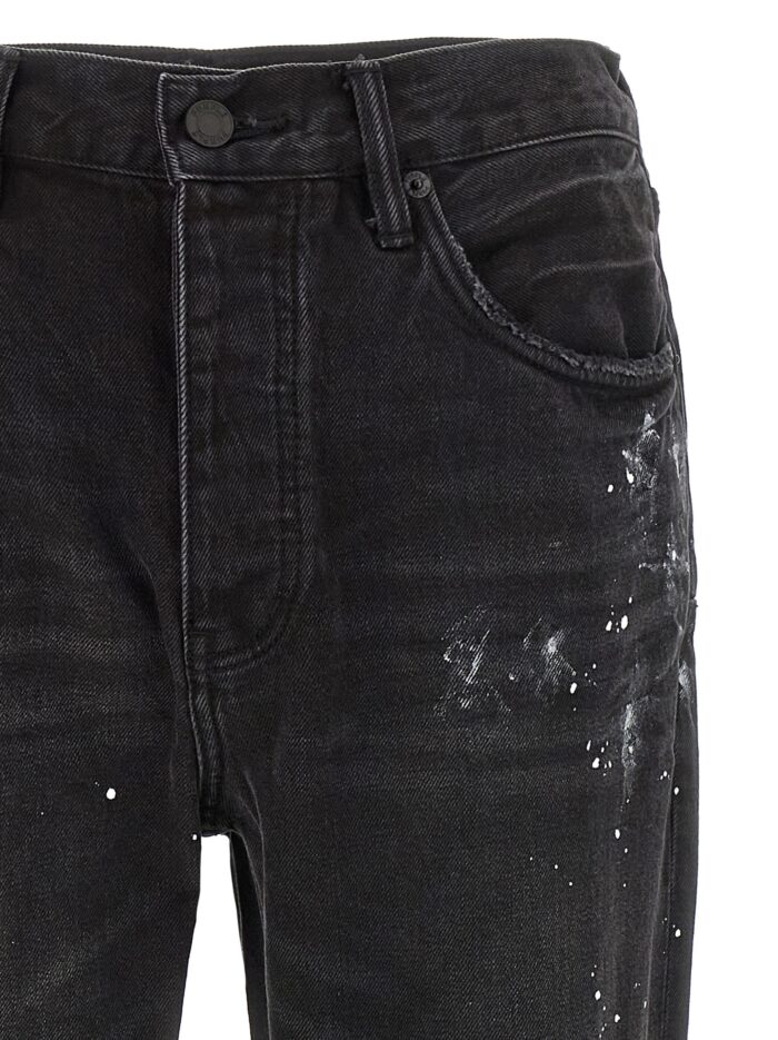 PURPLE 'P011 Knee Slit Paint' Jeans