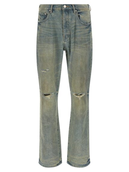 PURPLE 'P026 Dirty Fade Rip Boot' Jeans