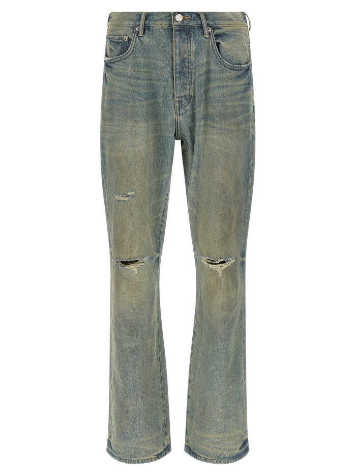 purple 'p026 dirty fade rip boot' jeans PURPLE 'P026 Dirty Fade Rip Boot' Jeans