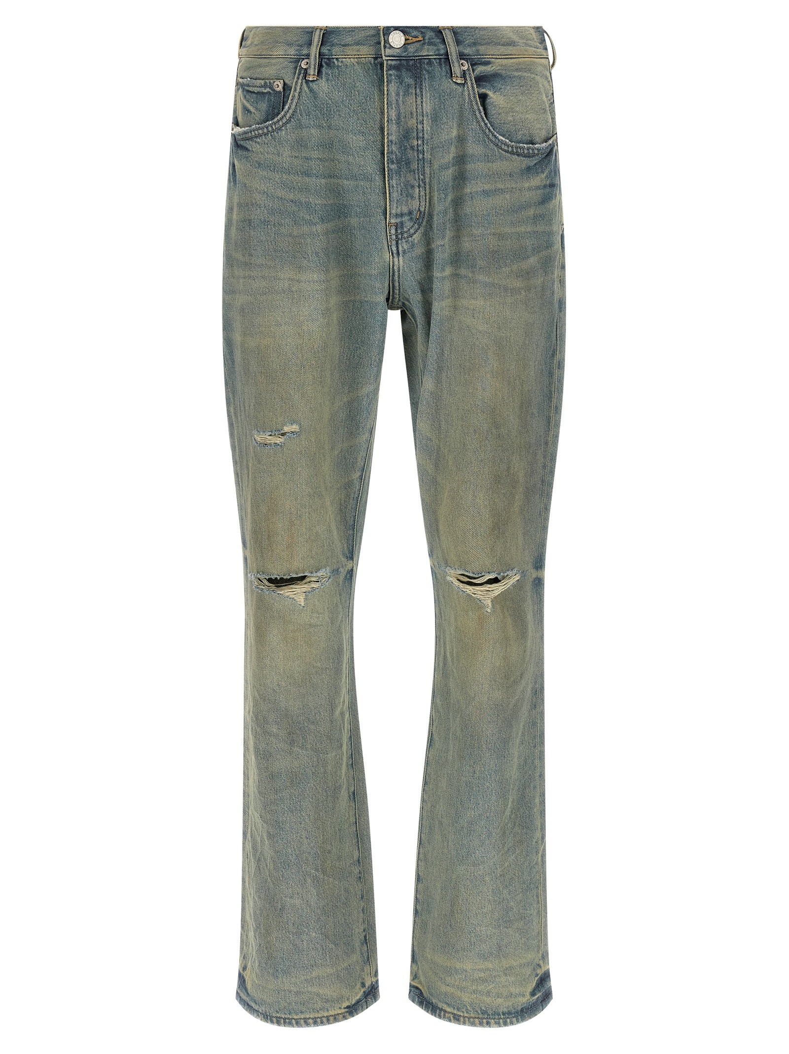 PURPLE 'P026 Dirty Fade Rip Boot' Jeans