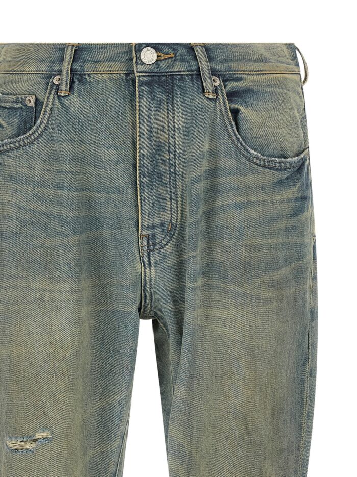 PURPLE 'P026 Dirty Fade Rip Boot' Jeans